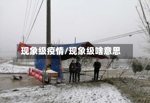 现象级疫情/现象级啥意思-第2张图片