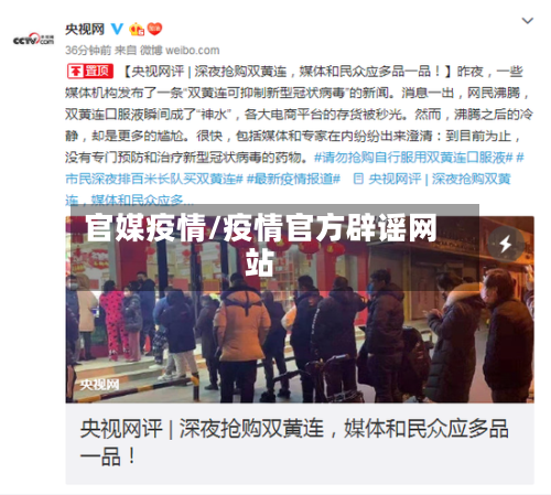 官媒疫情/疫情官方辟谣网站