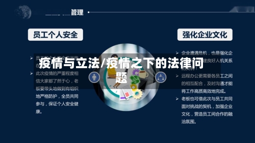 疫情与立法/疫情之下的法律问题