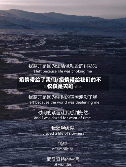 疫情带给了我们/疫情带给我们的不仅仅是灾难