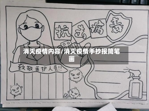 消灭疫情内容/消灭疫情手抄报简笔画
