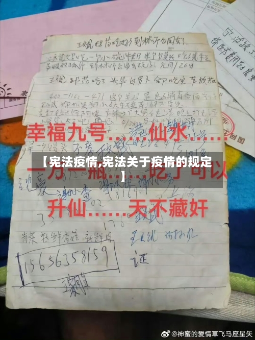 【宪法疫情,宪法关于疫情的规定】