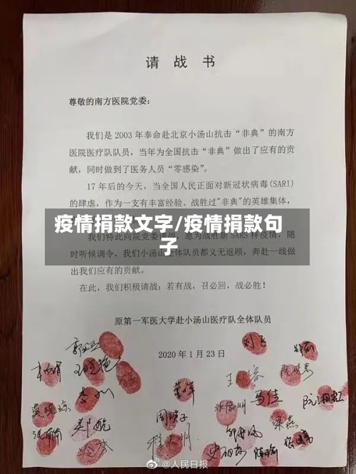 疫情捐款文字/疫情捐款句子-第2张图片