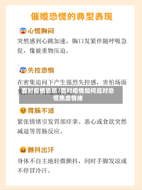 面对疫情恐防/面对疫情如何应对恐慌焦虑情绪
