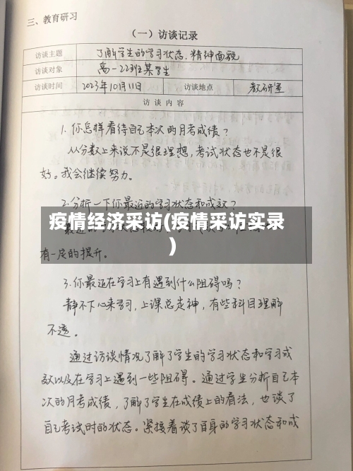 疫情经济采访(疫情采访实录)