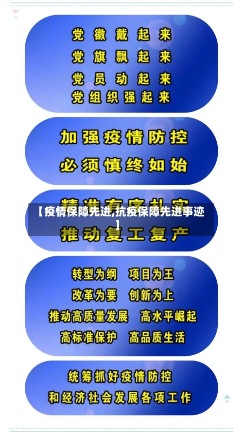 【疫情保障先进,抗疫保障先进事迹】
