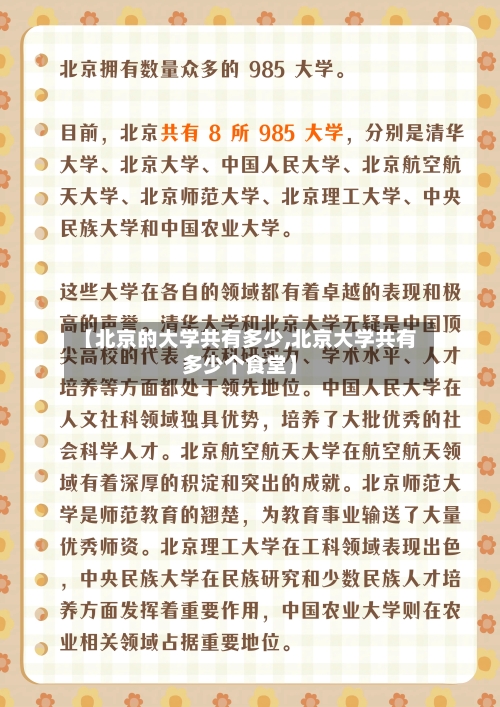【北京的大学共有多少,北京大学共有多少个食堂】-第2张图片
