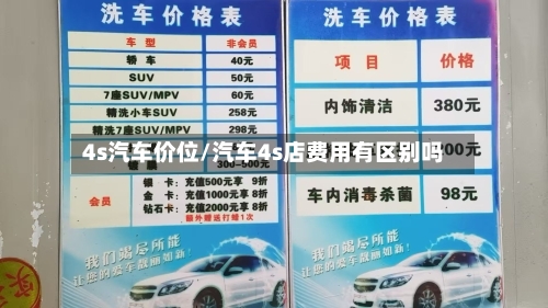 4s汽车价位/汽车4s店费用有区别吗-第3张图片