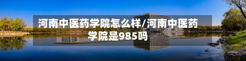 河南中医药学院怎么样/河南中医药学院是985吗