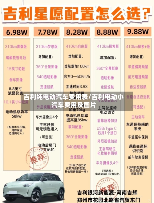 吉利纯电动汽车费用表/吉利电动小汽车费用及图片
