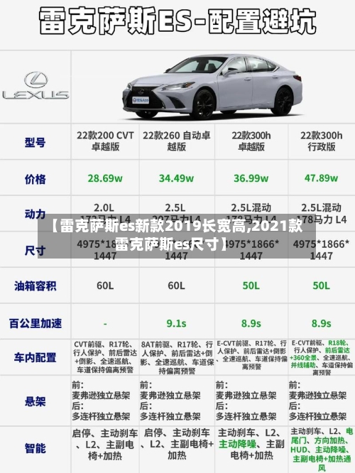 【雷克萨斯es新款2019长宽高,2021款雷克萨斯es尺寸】